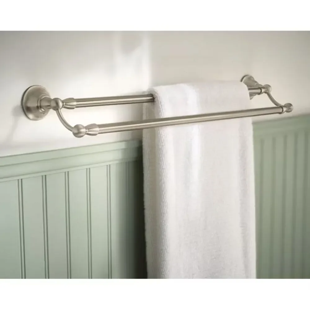 Moen Double Towel Bar SAGE Brushed Nickel Silver 24